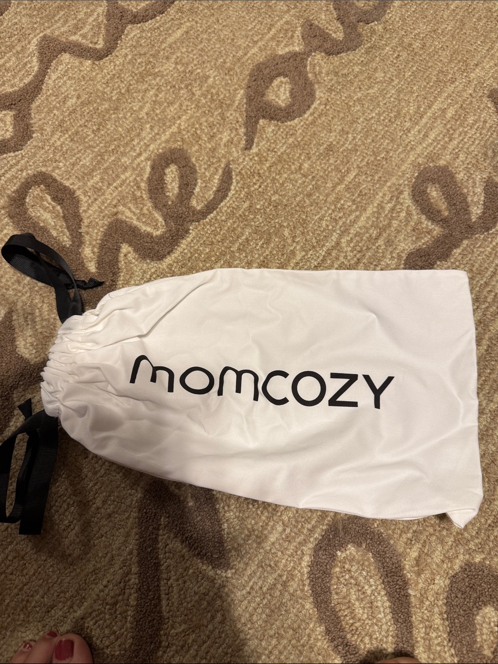 Momcozy White Drawstring Accessory Pouch